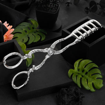 Silver Bread Tong - Clip Head